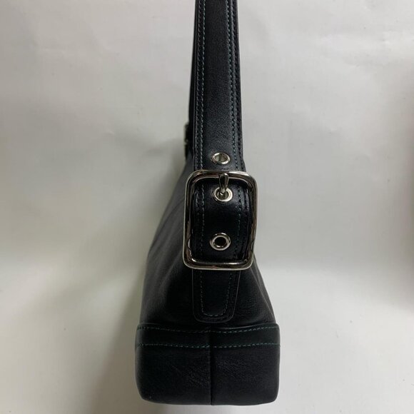 Vintage Coach Black Leather Baguette - Picture 4 of 8